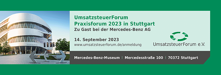 UmsatzsteuerForum Praxisforum 2023 in Stuttgart